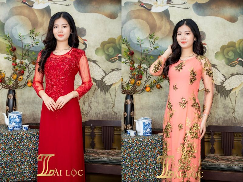 Áo Dài Vải Ren