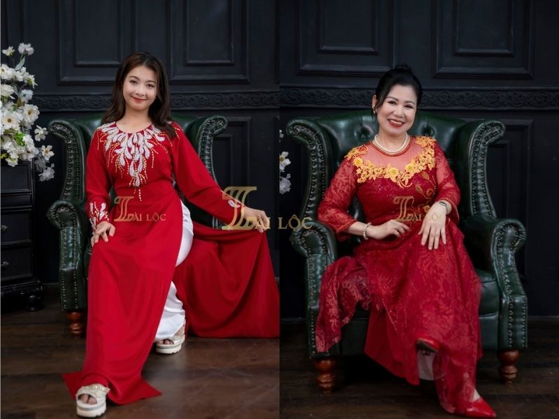 Áo dài trung niên đi đám cưới Áo dài trung niên đi đám cưới