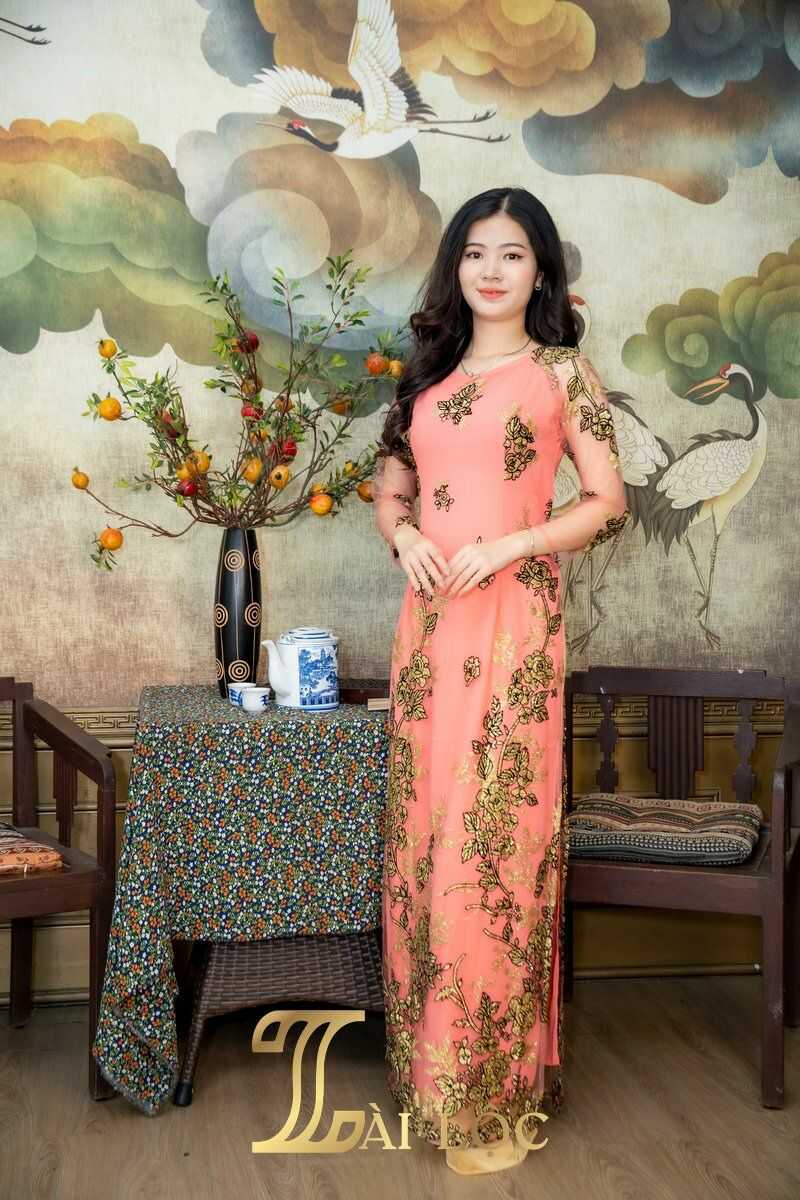Cho thuê áo dài ren lưới bà sui cao cấp
